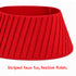 Christmas Village Round Vertical Striped Faux Fur Christmas Tree Skirt 56cm Red