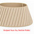 Christmas Village Round Vertical Striped Faux Fur Christmas Tree Skirt 56cm Beige