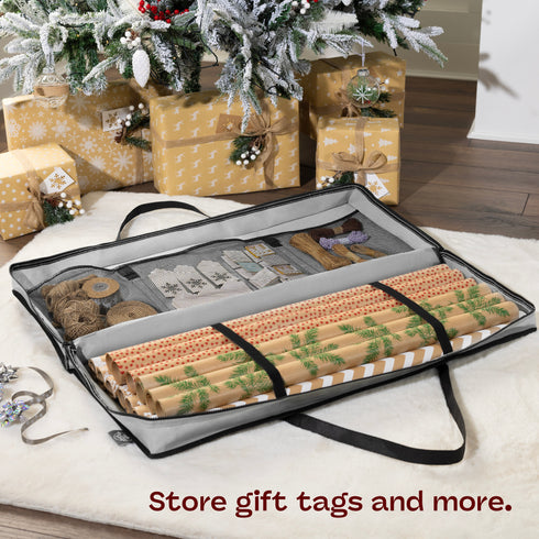 Wrapping Paper Storage Bag - Grey