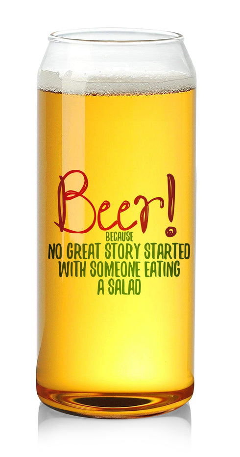 Novelty Beer Can Pint Glasses - Set of 4