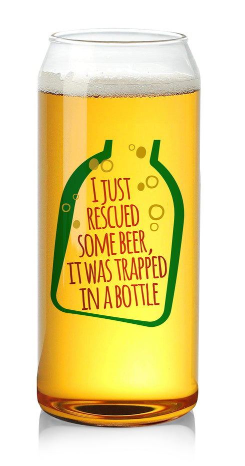 Novelty Beer Can Pint Glasses - Set of 4