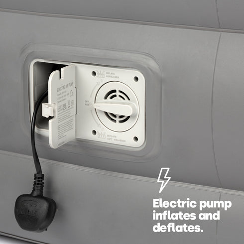 Double Air Bed with Headboard & Electric Pump