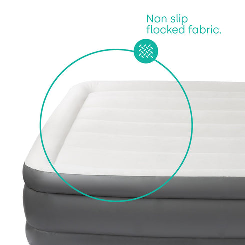 Double Air Bed with Headboard & Electric Pump