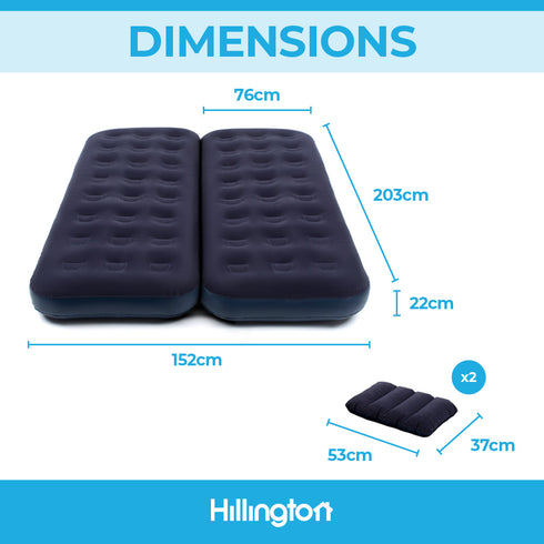 2-in-1 Air Bed with Hand Pump