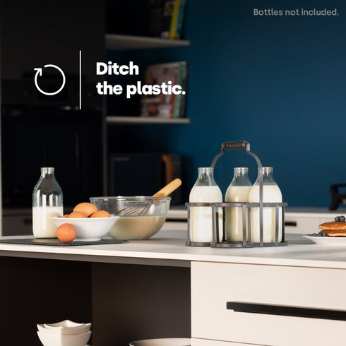 Iron Milk Bottle Holder - 4 BTL