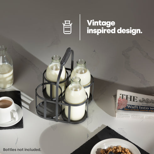 Iron Milk Bottle Holder - 4 BTL