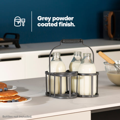 Iron Milk Bottle Holder - 4 BTL
