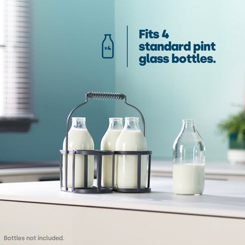Iron Milk Bottle Holder - 4 BTL