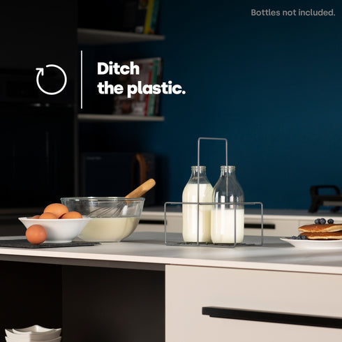 Wire Milk Bottle Holder - 2 BTL