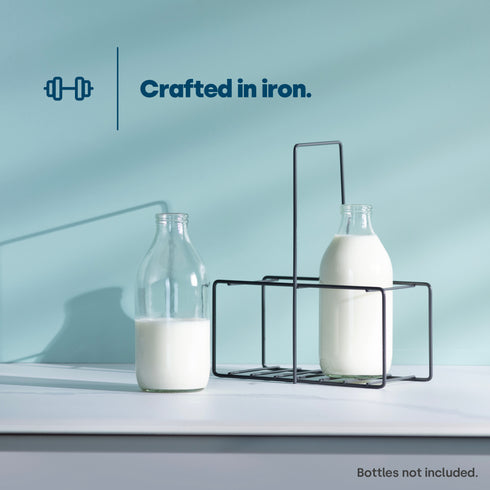 Wire Milk Bottle Holder - 2 BTL