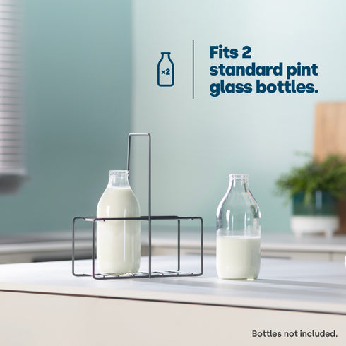 Wire Milk Bottle Holder - 2 BTL