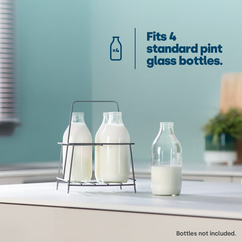 Wire Milk Bottle Holder - 4 BTL