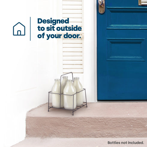 Wire Milk Bottle Holder - 4 BTL