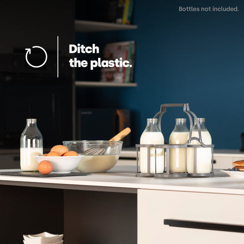 Dual-Handle Milk Bottle Holder - 4 BTL