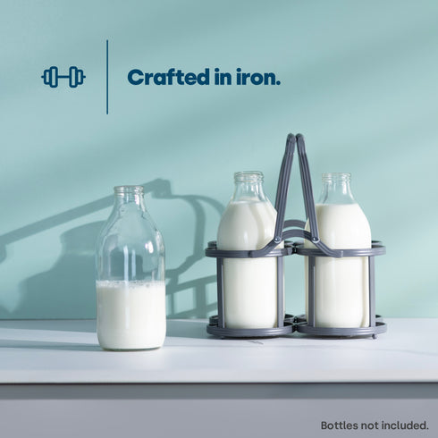 Dual-Handle Milk Bottle Holder - 4 BTL