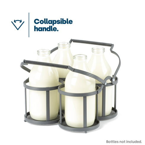 Dual-Handle Milk Bottle Holder - 4 BTL