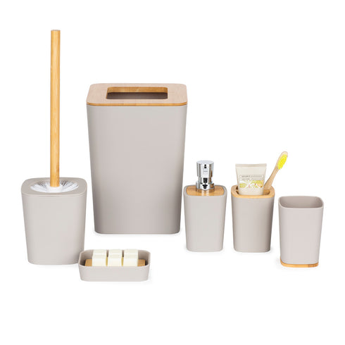 Bamboo Bathroom Set - Stone