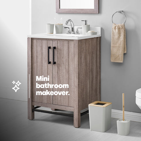 Bamboo Bathroom Set - Stone