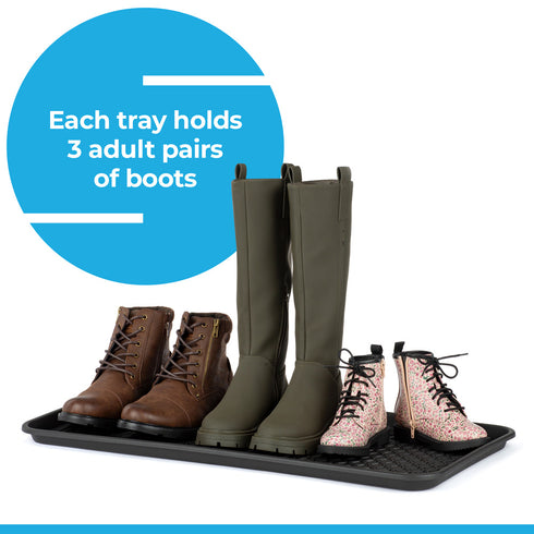 Set of 2 Boot Tray - Black