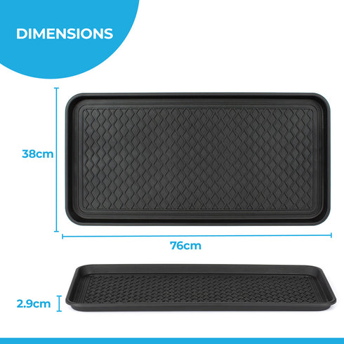 Set of 2 Boot Tray - Black