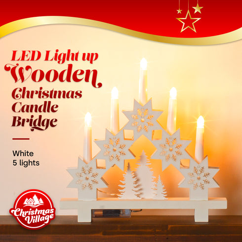 5 LED Christmas Candle Bridge