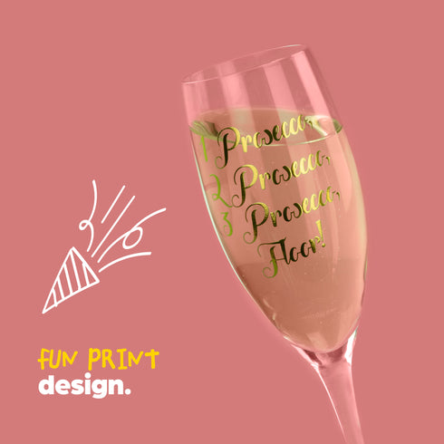 Tipsy Prosecco Glasses - Set of 2