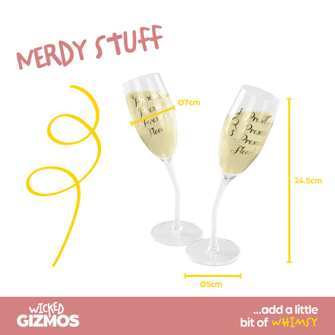 Tipsy Prosecco Glasses - Set of 2