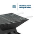 Iron Geo Fire Pit with BBQ Grill - Black