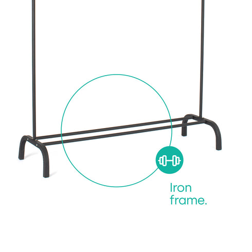 Clothes Storage Rail - Black