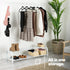 Clothing Rail with Shoe Rack - White