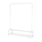 Clothing Rail with Shoe Rack - White