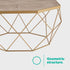 Nayi Geometric Gold Coffee Table