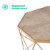 Nayi Geometric Gold Coffee Table