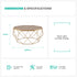 Nayi Geometric Gold Coffee Table
