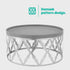 Damaski Circular Silver Coffee Table