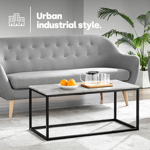 Industrial Concrete Effect Coffee Table