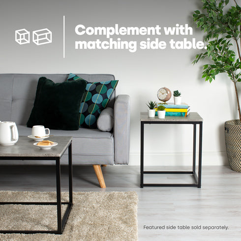 Industrial Concrete Effect Coffee Table