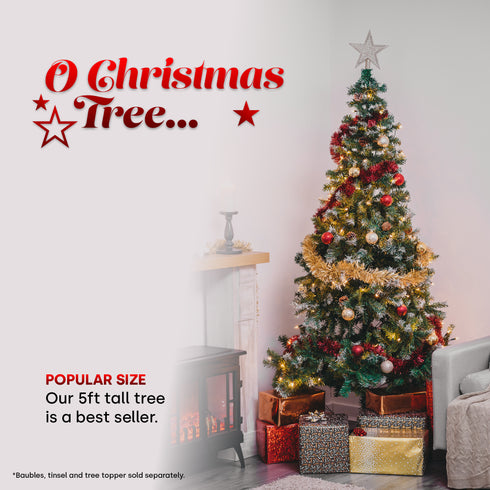 Artificial Snowy Christmas Tree - 5ft