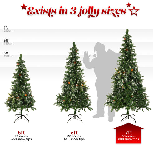 Artificial Snowy Christmas Tree - 7ft