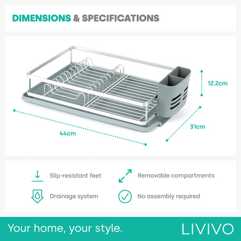 Aluminium Dish & Cutlery Drainer
