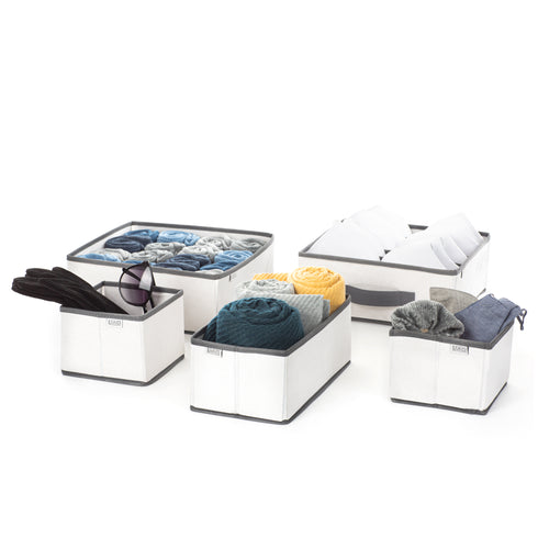 Wardrobe Fabric Boxes - Set of 5