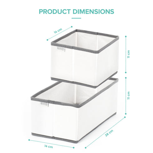 Drawer Fabric Boxes, Set of 8