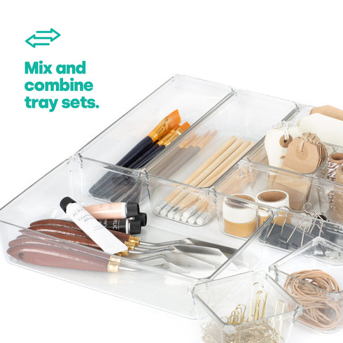 Drawer Organiser Tray Set - 6 Mixed