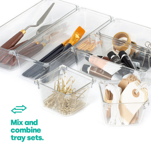 Drawer Organiser Tray Set - 9 Mixed