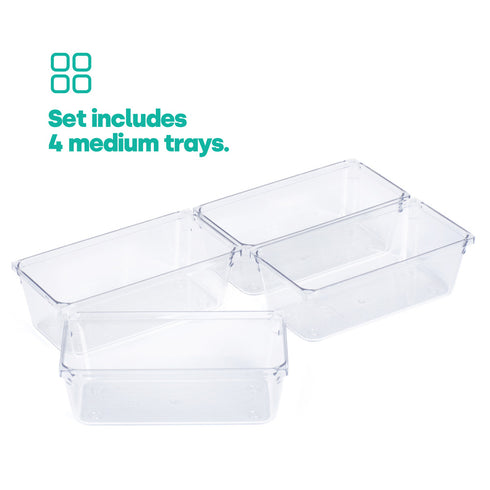 Drawer Organiser Tray Set - 4 Medium
