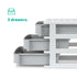 3 Drawer Small Desk Organiser - Grey