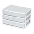 3 Drawer Large Desk Organiser - Grey
