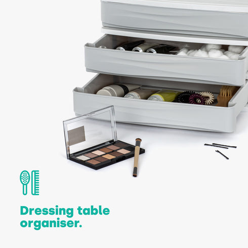 3 Drawer Large Desk Organiser - Grey