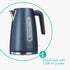 Orion 1.7L Kettle - Midnight Grey / Wood Effect