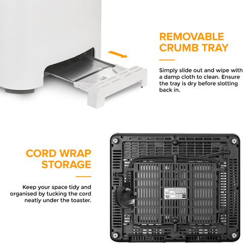 Sirius 2 Slice Toaster - White